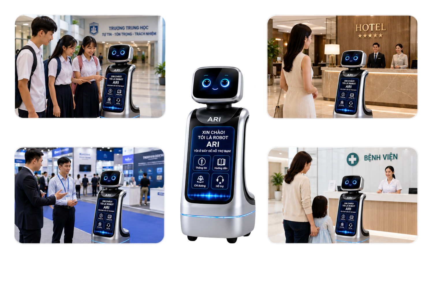 Robot Ari trong nhiều môi trường